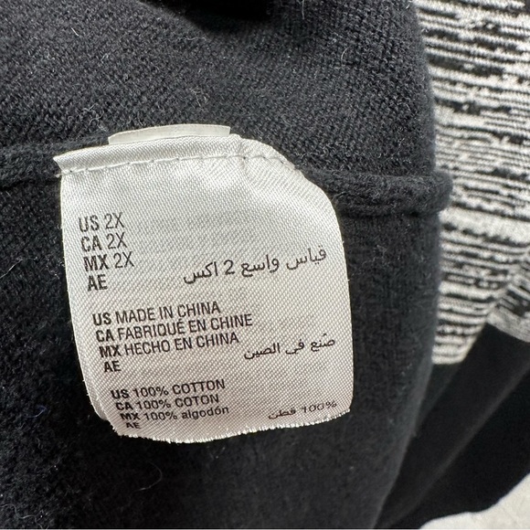 Karen Scott Woman’s Knit Color block Long Sleeve Round Neck Sweater Size 2X - Picture 5 of 5